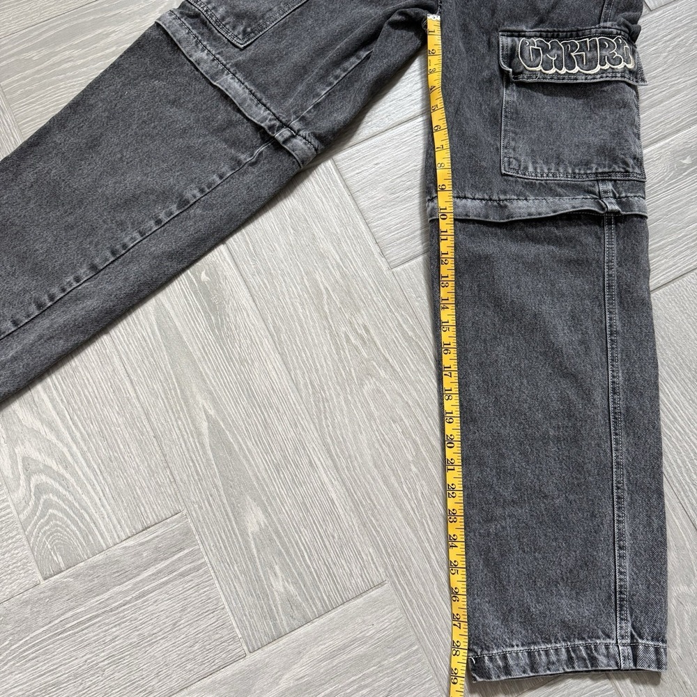 Empyre Tori Charcoal Wash Zip Off Cargo Skate Jeans Size 2 - Picture 8 of 9